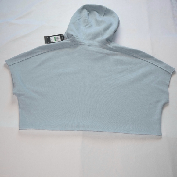 Under Armour Project Rock Womens Large  Blue Short Sleeve Fleece Hoodie - Picture 9 of 12